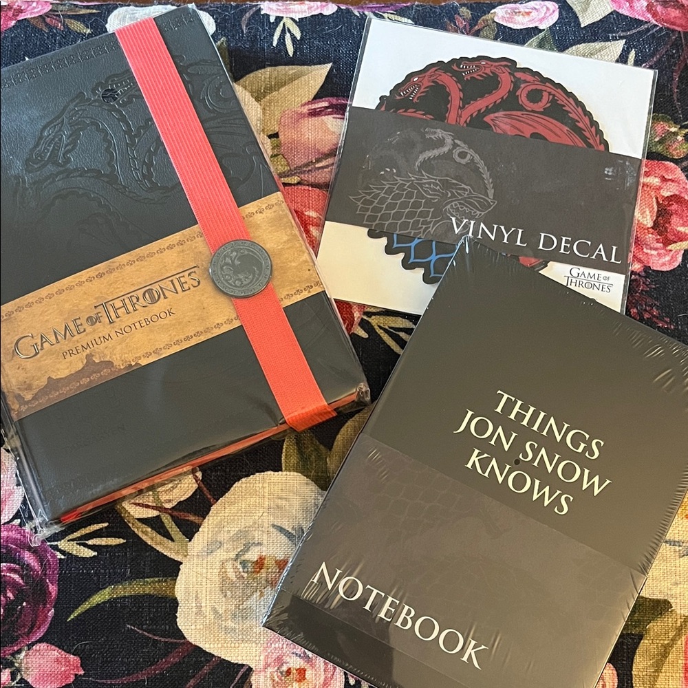 Game of Thrones Premium Notebook Set - Black and Red